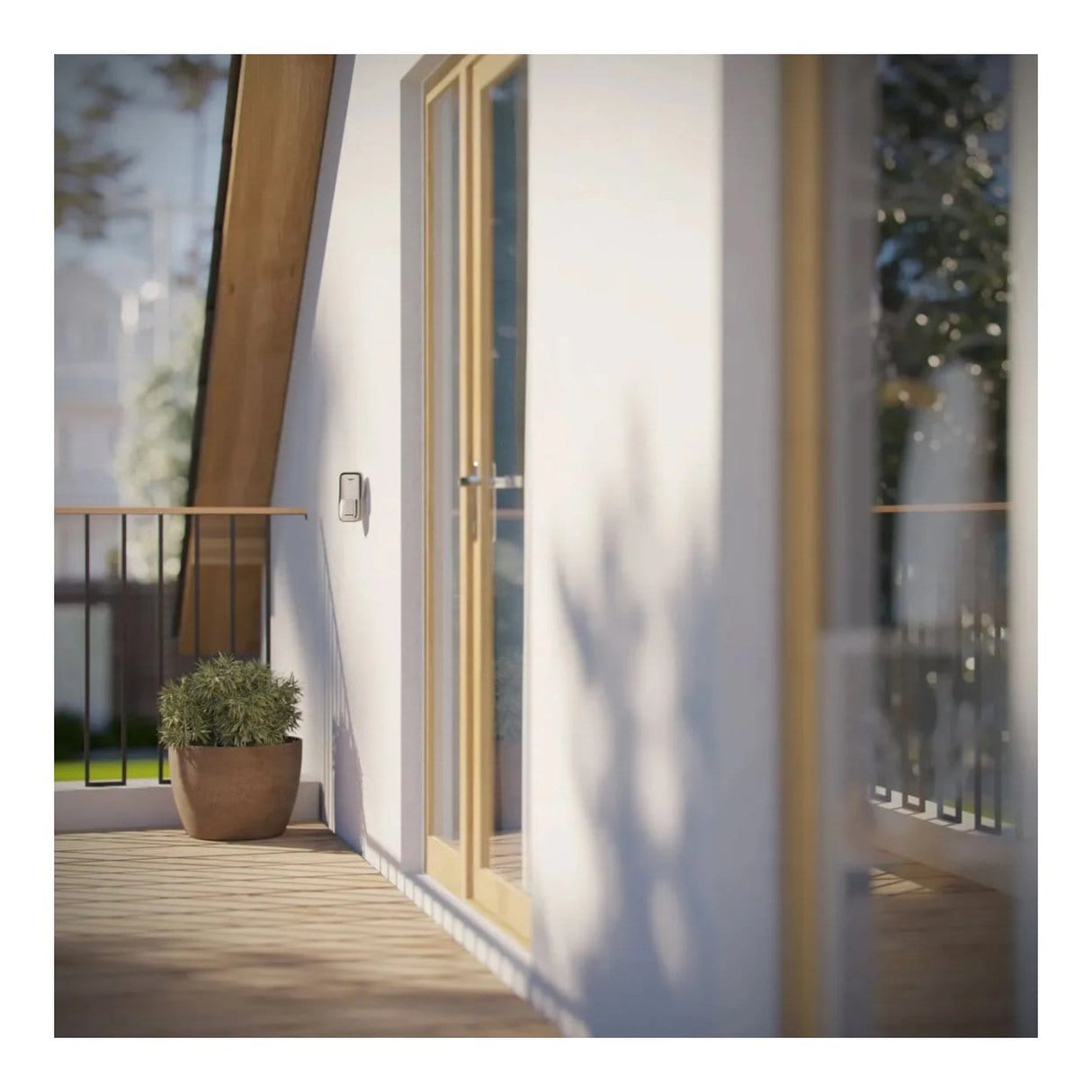 AJAX Security Outdoor Curtain Motion Sensor White with PIR & Microwave AJAX-MP-CRT-OUT-W