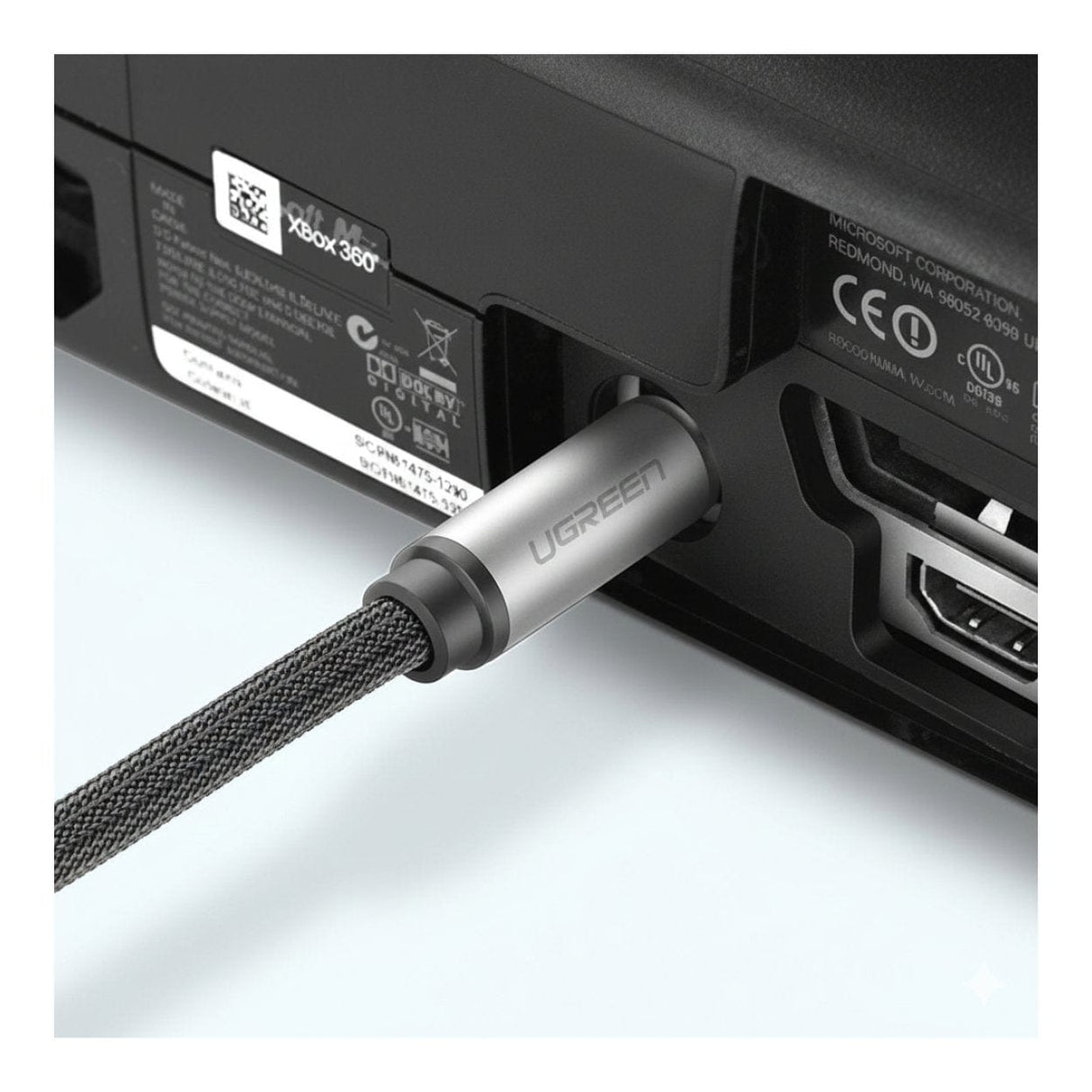 Ugreen 2m Male to Male Toslink Optical Audio Cable Grey 10540