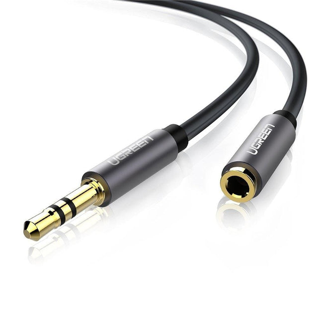 Ugreen 2m AV118 3.5mm AUX Extension Cable Male to Female Black 10594
