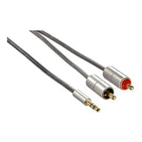 Hama 3.5mm Aux to RCA Cable 1m Grey 106331