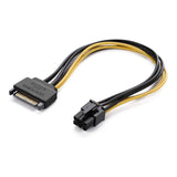 Ugreen SATA 15-pin to 6-pin PCI-E Power Cable Black and Yellow 10635