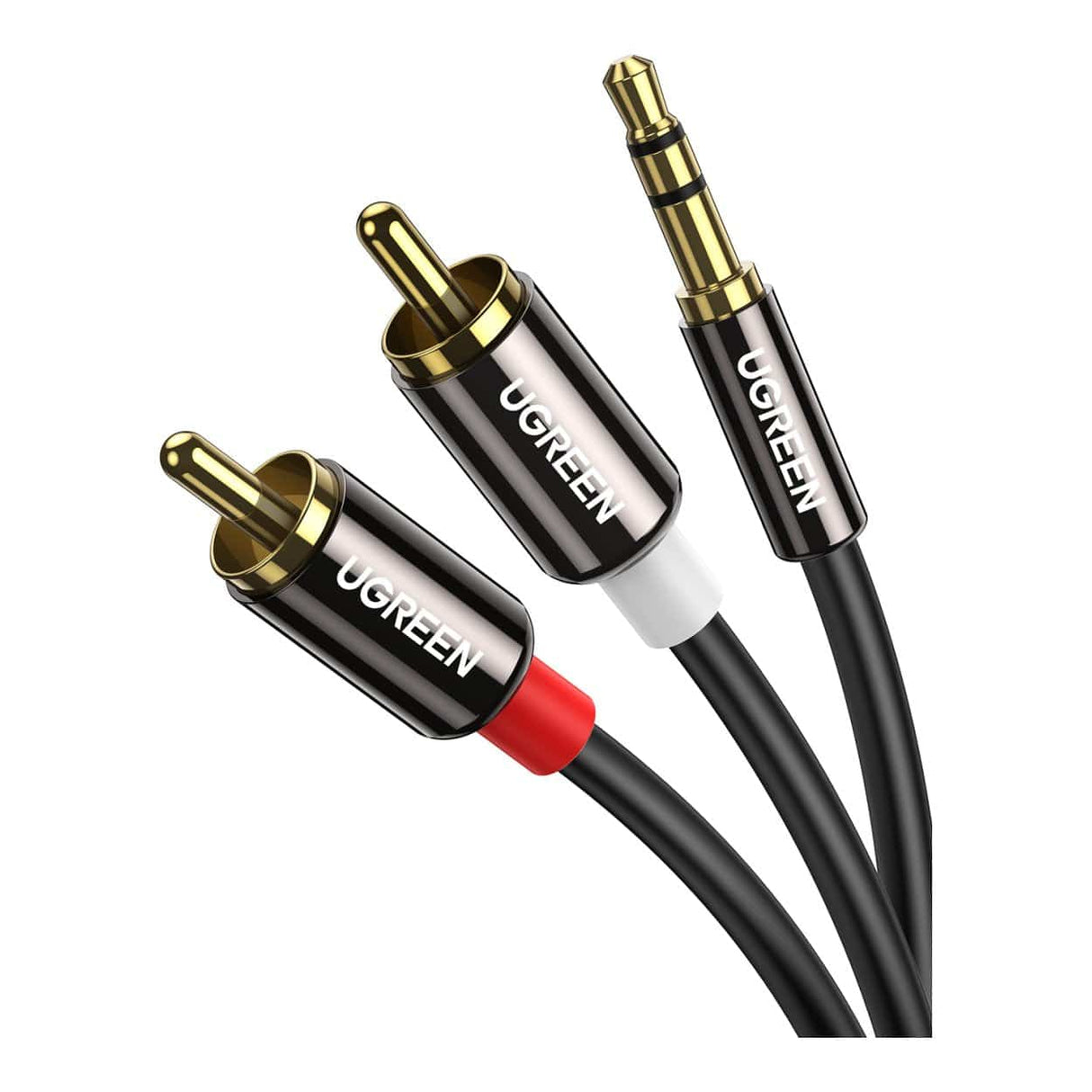 Ugreen 2m AV116 RCA to AUX 3.5mm Audio Cable Black 10749