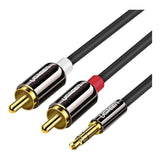 Ugreen 2m AV116 RCA to AUX 3.5mm Audio Cable Black 10749