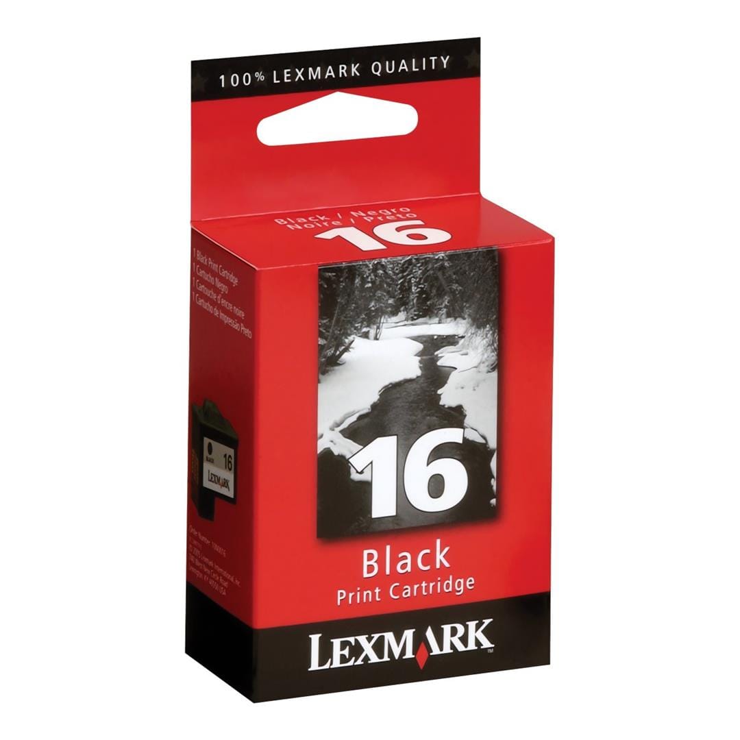 Lexmark 16 Black Printer Ink Cartridge Original 10N0016 Single-pack ...