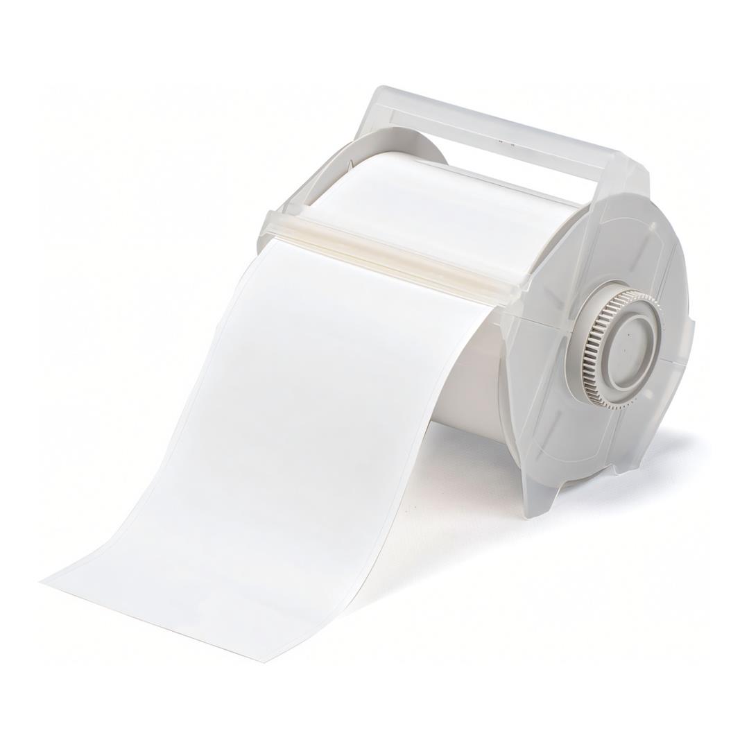 Brady GlobalMark Thermal Transfer Vinyl Label 4x100ft - White 113109