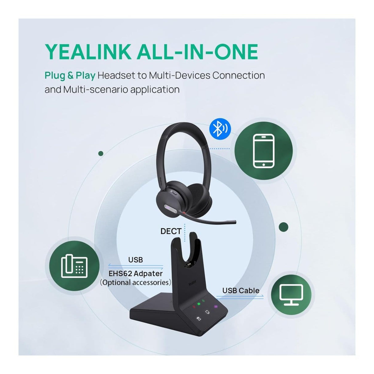 Yealink WH64 MS Dual Wireless Headset 1208673