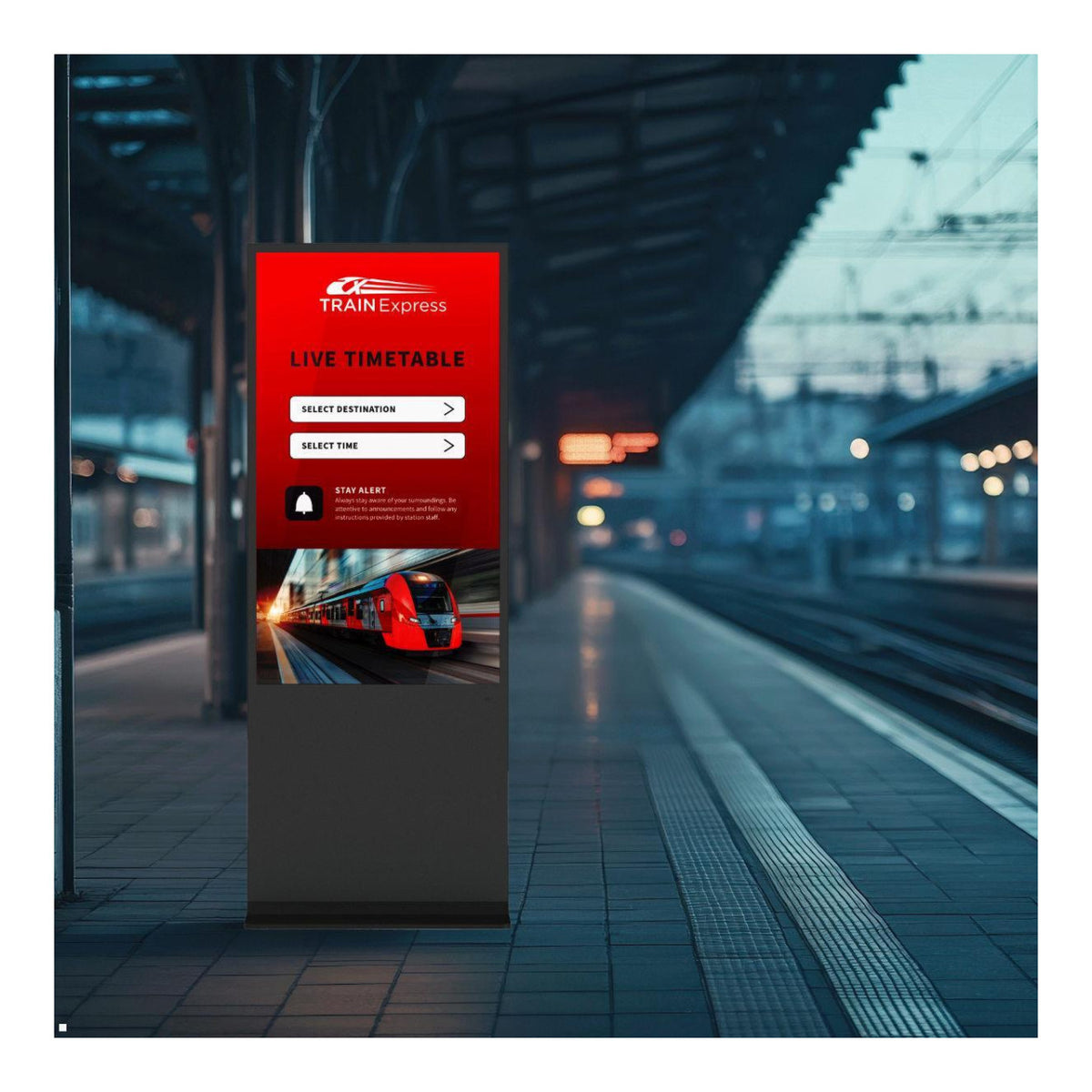 Clevertouch CL Touch Totem 65-inch Capacitive Touch Display Kiosk 12965CLTOUCHTOTEM