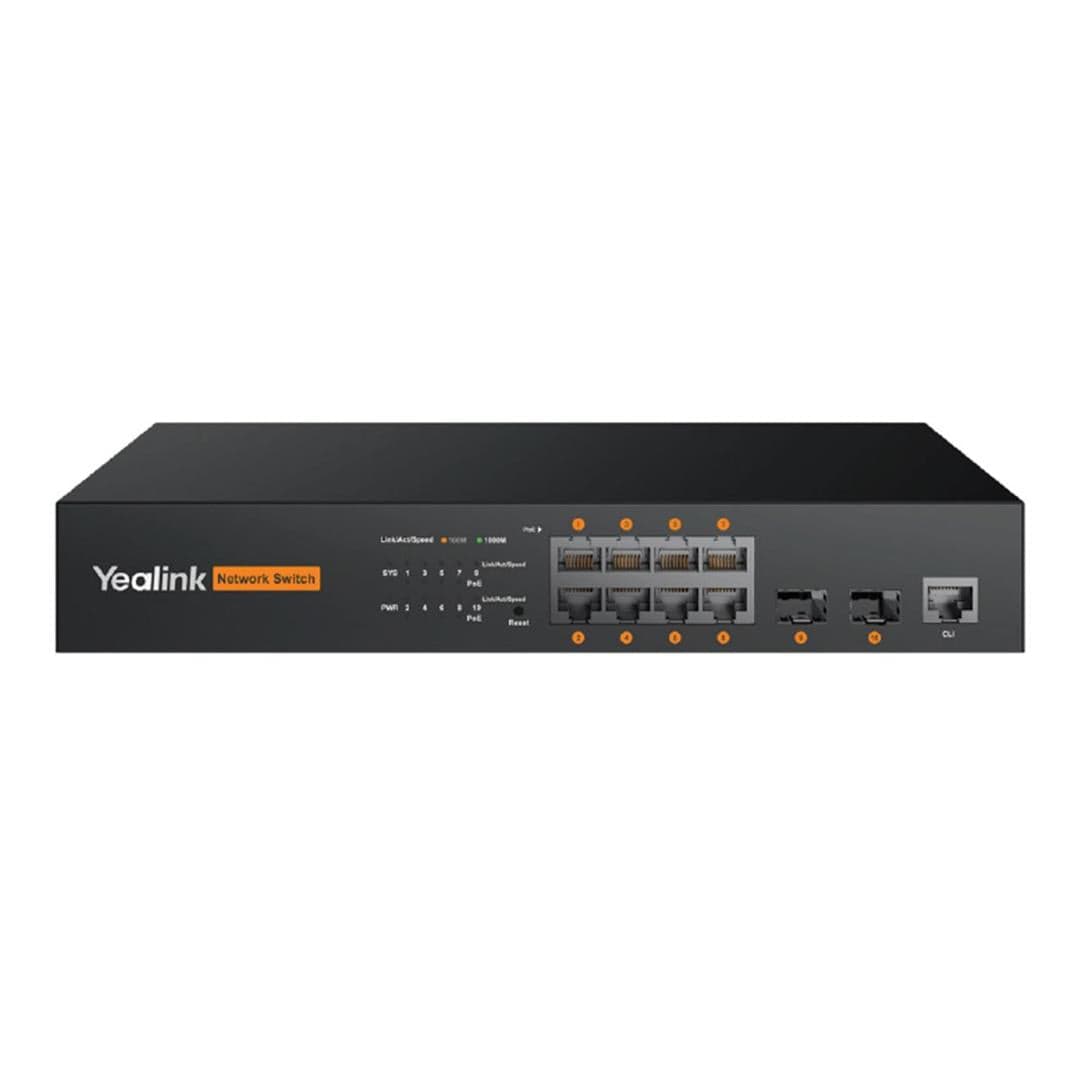 Yealink RCH80 8-port L2+ Web Managed PoE Network Switch 1303227