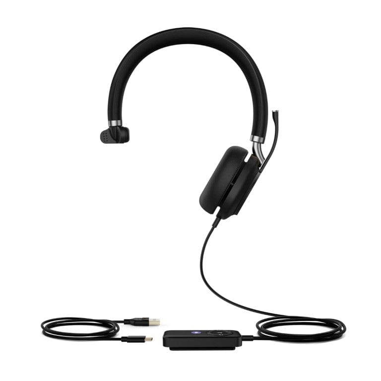 Yealink UH38 Mono Microsoft Teams USB-A Wired Headset with BT and no Battery 1308045