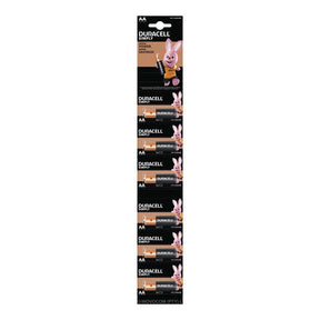 Duracell AA LR6 Simply Hanging Battery Display Card 6x1 Strip 132634