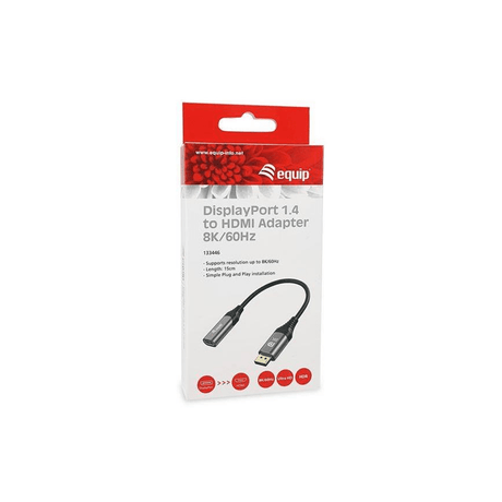 Equip DisplayPort 1.4 Male to HDMI Female 8K 60Hz Adapter 133446