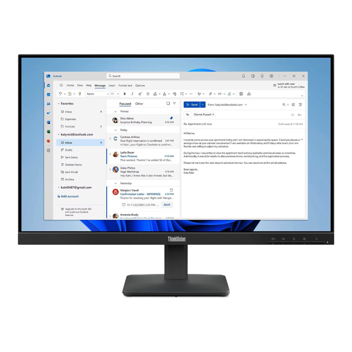 Lenovo ThinkCentre Neo 50s Intel Ultra 5 Win 11 Pro SFF PC and Lenovo S24-4e Monitor Bundle
