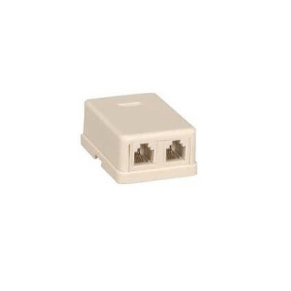 Netix Dual RJ11 Surface Mount Box 14-0013
