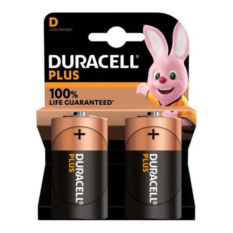 Duracell Mainline Plus D 2-pack x10 141995