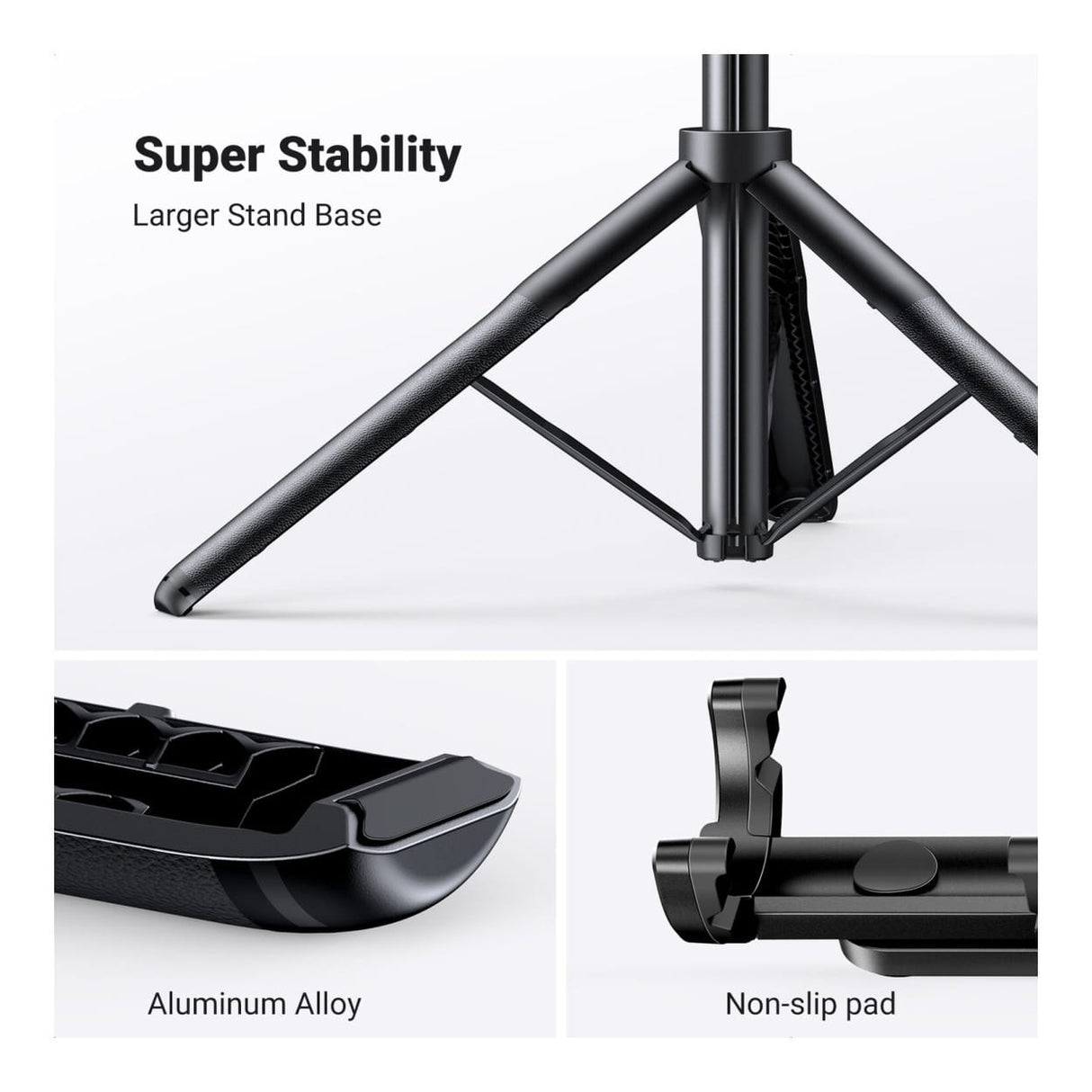 Ugreen Selfie Stick Tripod with Bluetooth Remote Black 15062