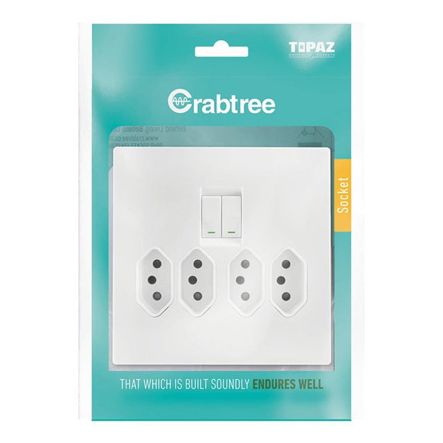 Crabtree Topaz Slimline Compact Socket 15224/601P