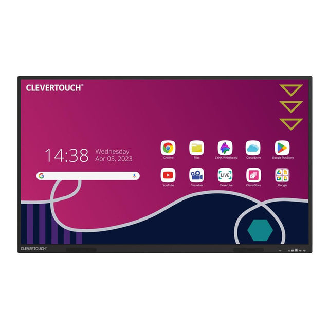 Clevertouch X5 86-inch Interactive Android 14 Display Panel 15486CTX5CH