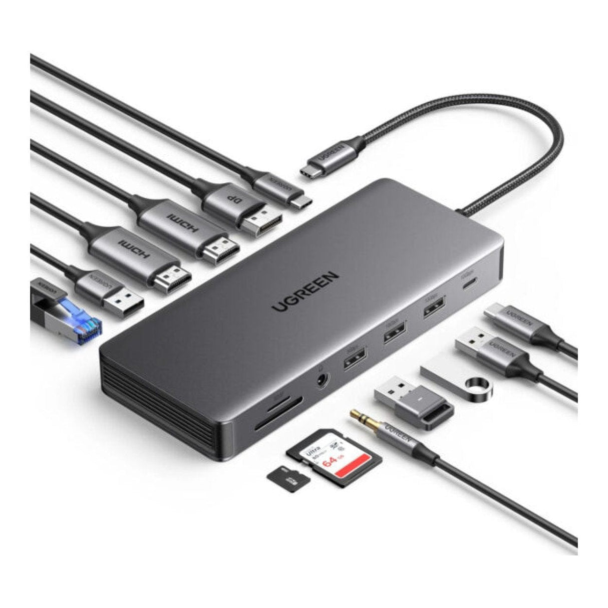 Ugreen CM681 Revodok Pro 13-in-1 USB-C HDMI and DisplayPort Docking Station 15978