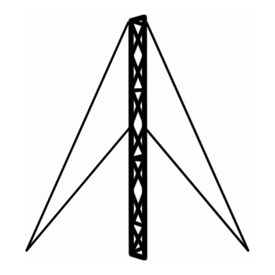 Lattice Mast Guy Rope Kit 15m