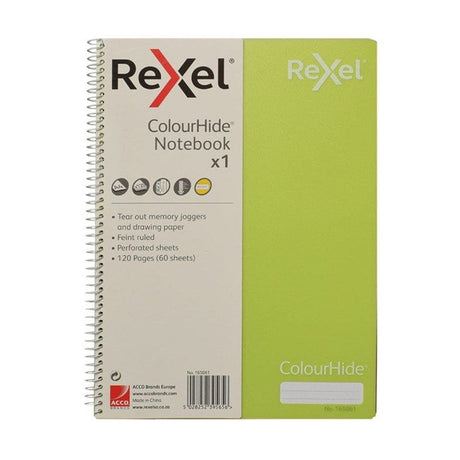 Rexel ColourHide A4 Notebook - Green 165061
