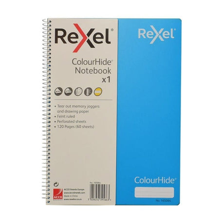 Rexel ColourHide A4 Notebook - Blue 165064