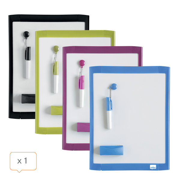 Nobo Mini Magnetic Whiteboard with Coloured Frame 216x280mm