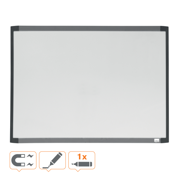 Nobo Small Magnetic Whiteboard 585x430mm - Black