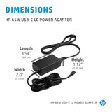 HP 65W USB-C LC Notebook Power Adapter 1P3K6AA