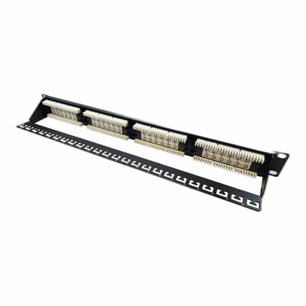 Globalsix 24-port UTP PCB Cat6 Populated Patch Panel 1PG6UPPCB24