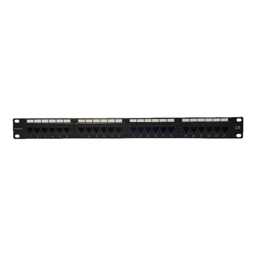 Globalsix 24-port UTP PCB Cat6 Populated Patch Panel 1PG6UPPCB24