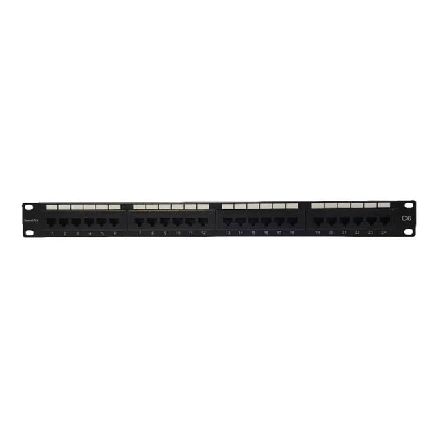 Globalsix 24-port UTP PCB Cat6 Populated Patch Panel 1PG6UPPCB24