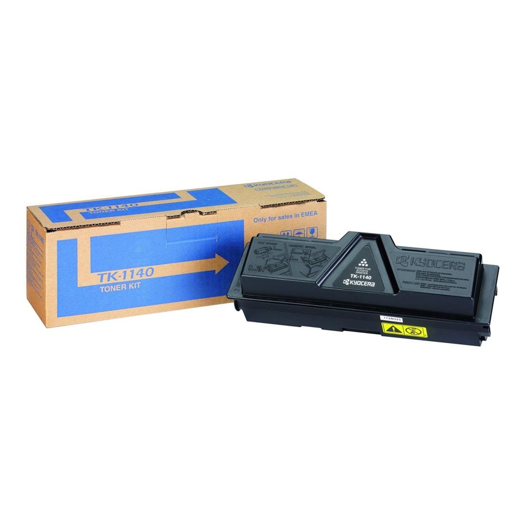 Kyocera TK 1140 Black Toner Cartridge 7,200 Pages Original 1T02ML0NLC Single-pack 1T02ML0NLC