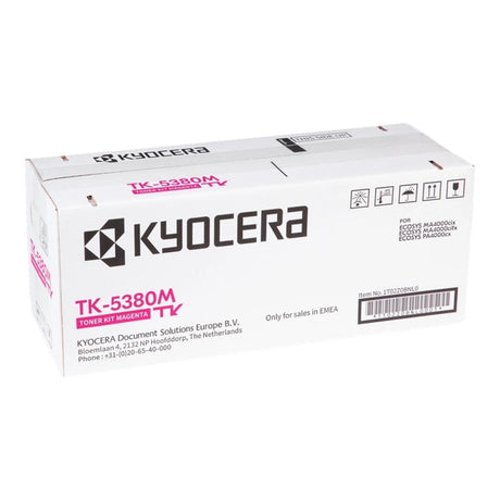Kyocera TK-5380M Magenta Toner Cartridge 10,000 Pages Original 1T02Z0BNL0 Single-pack