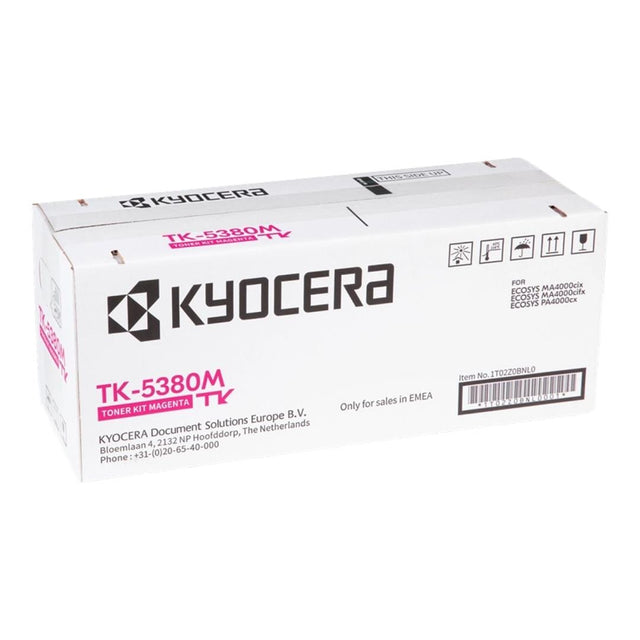 Kyocera TK-5380M Magenta Toner Cartridge 10,000 Pages Original 1T02Z0BNL0 Single-pack