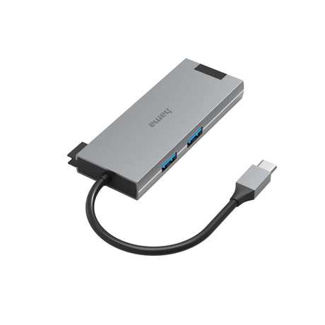 Hama USB 3.2 Gen 1 Type-C Notebook Dock/Port Replicator Grey 00200109