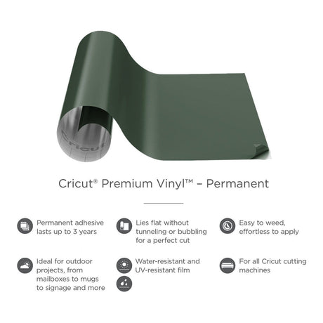 Cricut Premium Permanent Vinyl 30x120cm 1-sheet Forest Green 2005190