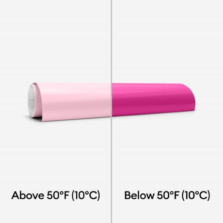 Cricut Permanent Colour Change Vinyl Cold-Activated 30.5x61cm 1-sheet Light Pink to Magenta 2009584