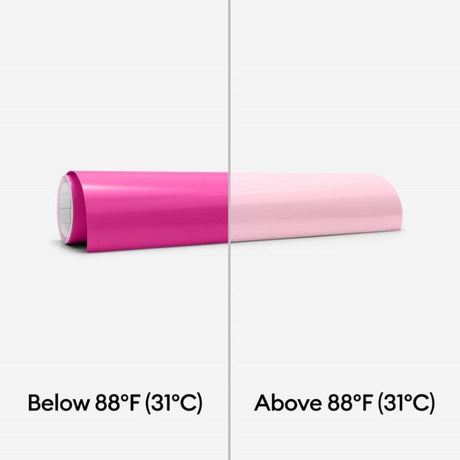 Cricut Permanent Colour Change Vinyl Heat-Activated 30.5x61cm 1-sheet Magenta to Light Pink 2009587