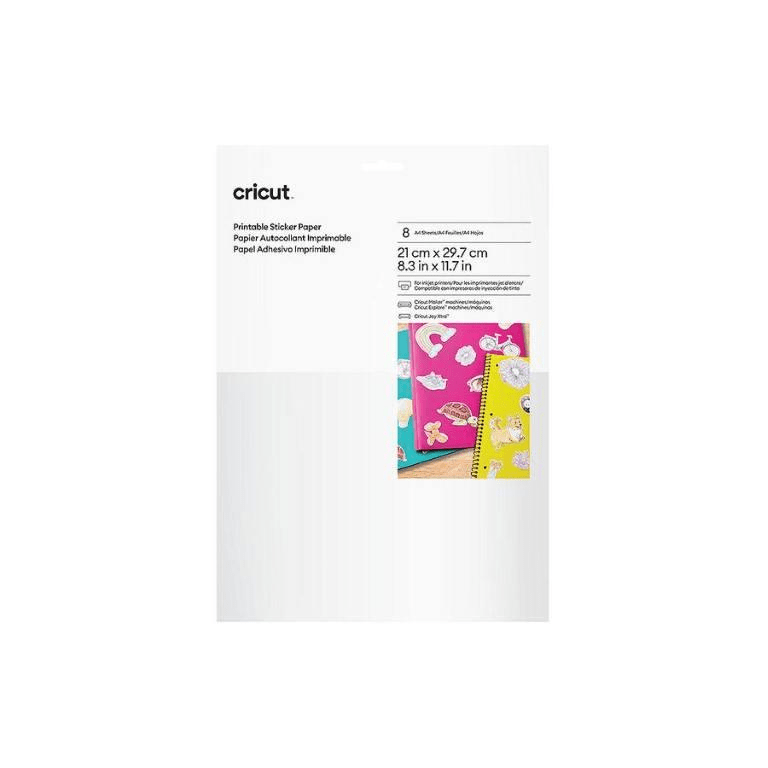 Cricut Printable Sticker Paper 21x29.7cm 8-sheets White 2010361