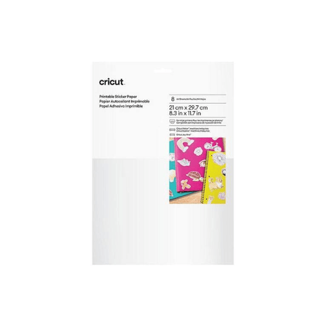 Cricut Printable Sticker Paper 21x29.7cm 8-sheets White 2010361