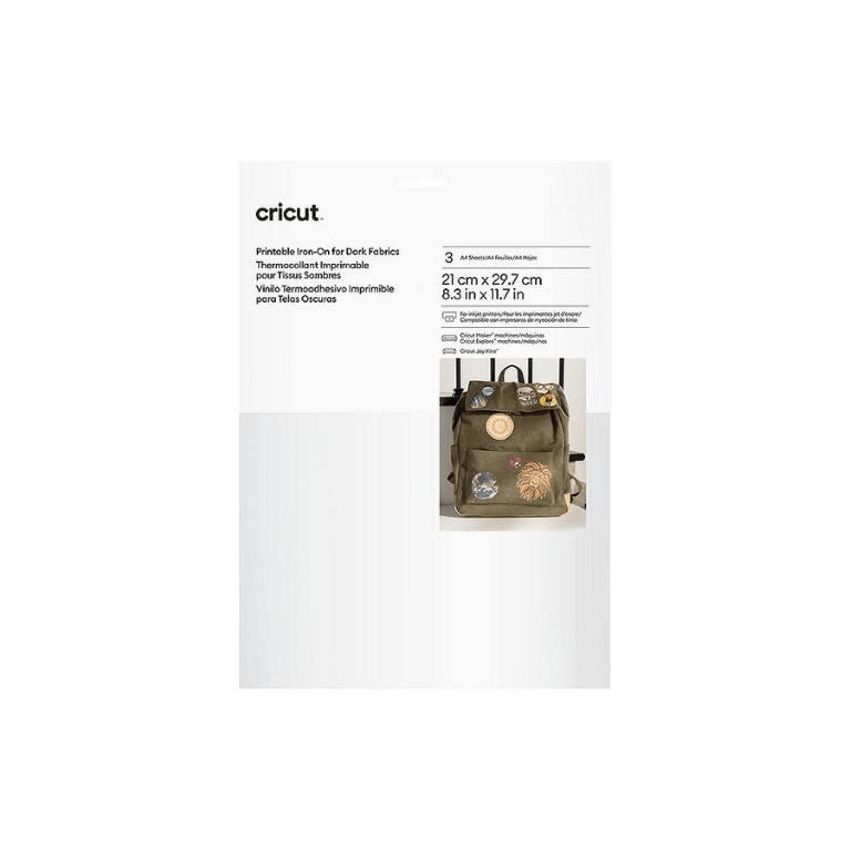 Cricut Printable Iron-On for Dark Fabrics 21x29.7cm 3-sheets 2010523