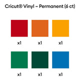 Cricut Premium Vinyl Permanent 30x30cm 6-sheet Brights Sampler 2011337