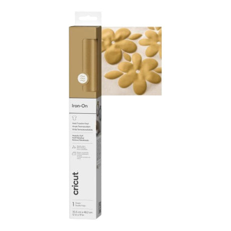 Cricut Puff Iron-On Vinyl 30.5x48.3cm 1-sheet Metallic Gold 2011779