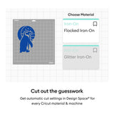 Cricut Flocked Iron-On Vinyl 30.5x48.3cm 1-sheet Black 2011788