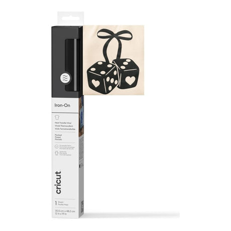 Cricut Flocked Iron-On Vinyl 30.5x48.3cm 1-sheet Black 2011788
