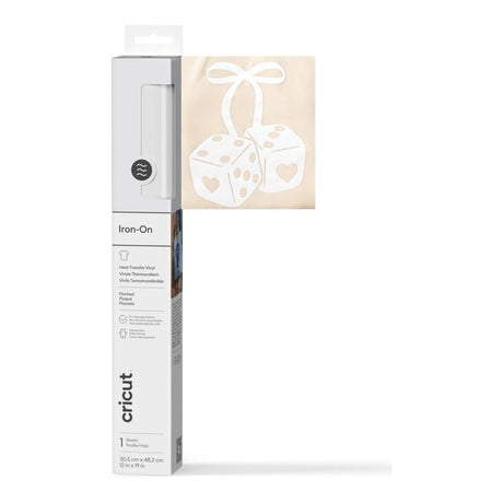 Cricut Flocked Iron-On Vinyl 30.5x48.3cm 1-sheet White 2011789