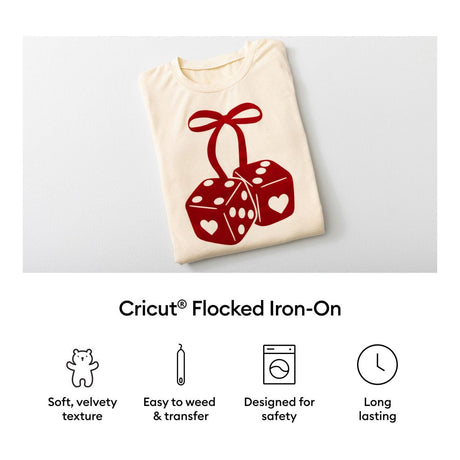 Cricut Flocked Iron-On Vinyl 30.5x48.3cm 1-sheet White 2011789