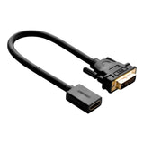 Ugreen 15cm DVI Male to HDMI Female1080p Full HD Cable Adapter Black 20118