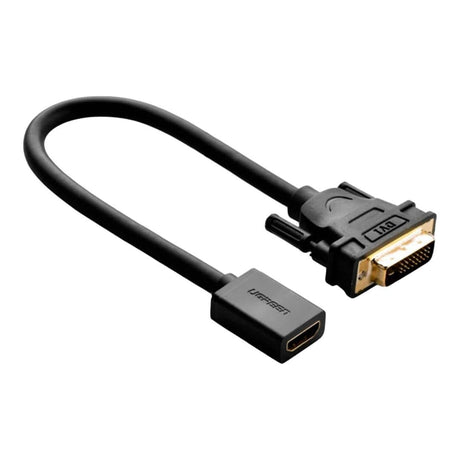 Ugreen 15cm DVI Male to HDMI Female1080p Full HD Cable Adapter Black 20118