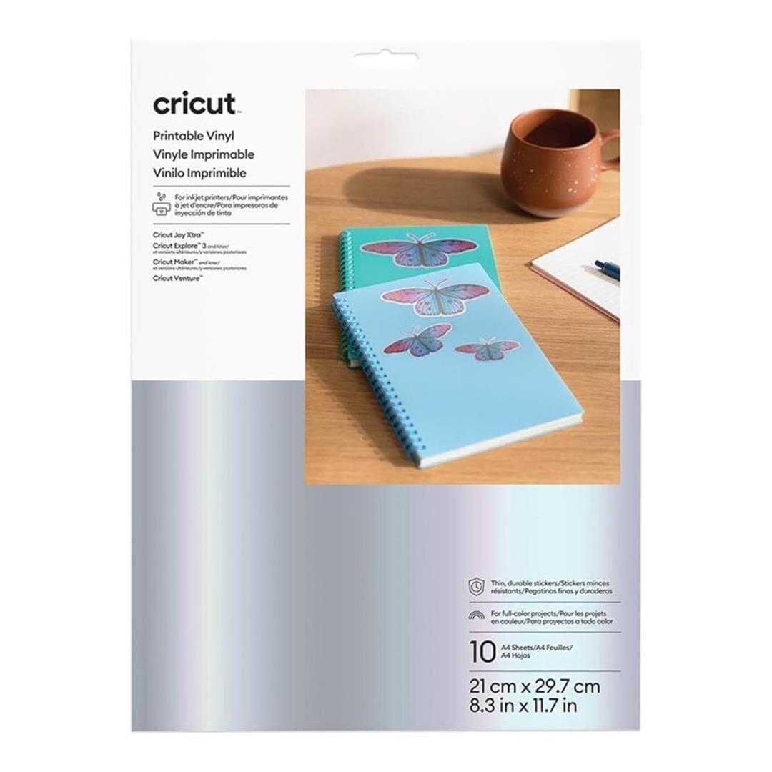 Cricut Printable Vinyl 21x29.7cm 10-sheets Silver 2011882